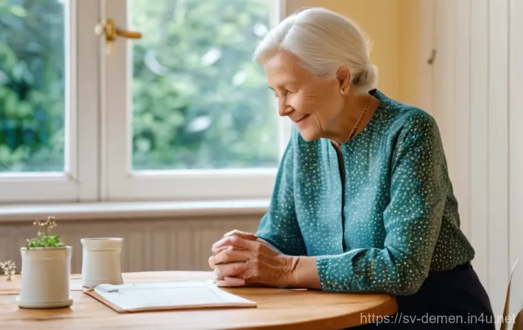 치매관리사 자격증 준비물 리스트 - **Prompt:** An elderly Swedish woman, with gentle facial features and a serene expression, is seated...