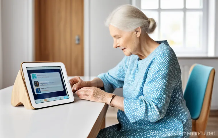 치매관리사 자격증 준비물 리스트 - **Prompt:** A male caregiver, approximately 40 years old, with a calm and understanding demeanor, is...