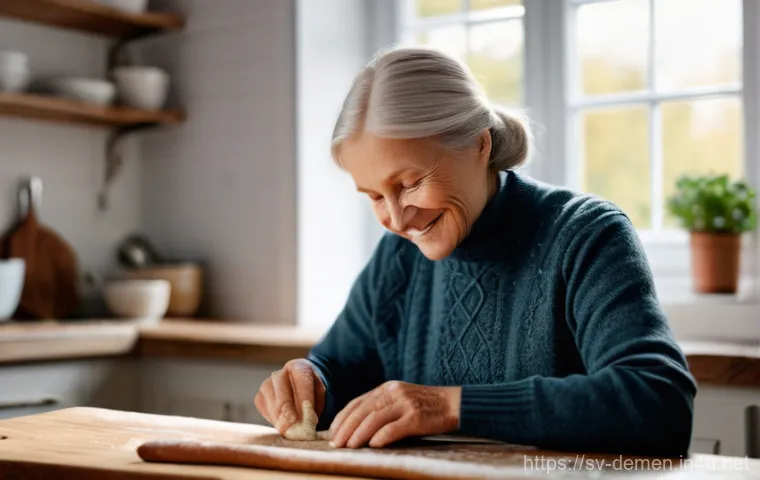치매관리사 관련 정부 정책 변화 - **Prompt:** A cozy, warm Swedish kitchen with traditional light wood cabinets and a rustic table. An...