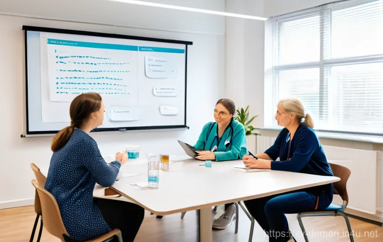 치매관리사 주간 사례 분석 - **Prompt: Collaborative Person-Centered Care Meeting in a Swedish Dementia Facility**
    "A bright,...