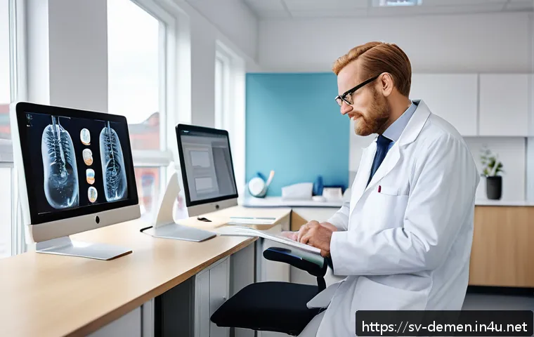 치매관리사와 보건소 협력 사례 - A warm, bright primary care clinic room in Sweden, featuring a dementia specialist and a general pra...